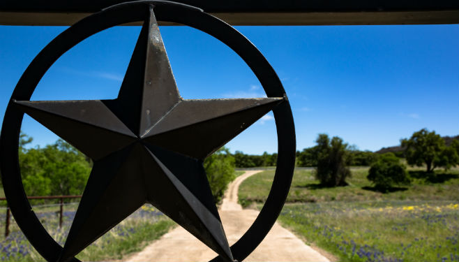 image of an iron star in a circle