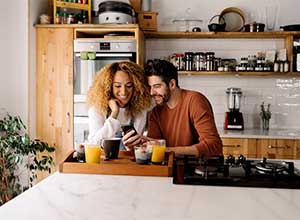 couple in kitchen