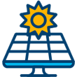 animation of sun and solar panel