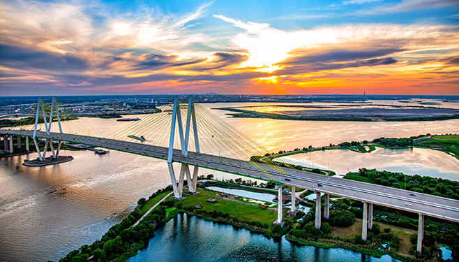 Fred Hartman Bridge in Baytown, Texas